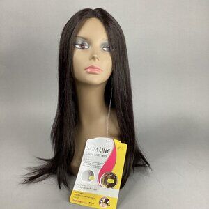 Slim Line SLW32 Wig #2 Darkest Brown Lace Part Heat Safe Synthetic Classic Cap
